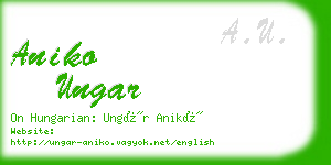 aniko ungar business card
